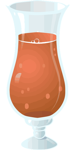 Illustration of a tall mixed drink